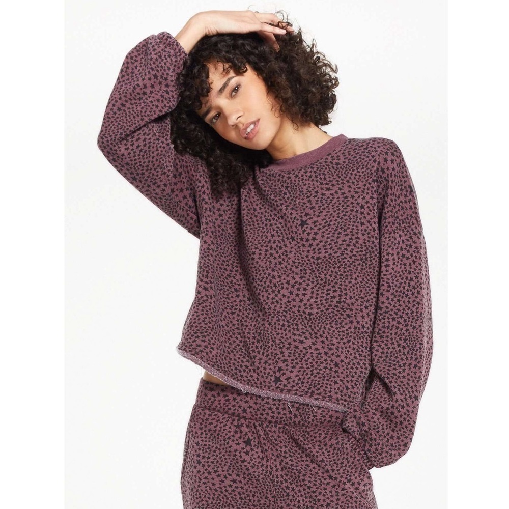 Z-Supply Cruise Stardust Star Sweatshirt Purple